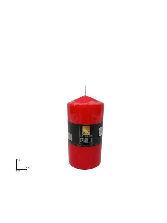 Due esse Christmas Red Candle 15x7.5cm