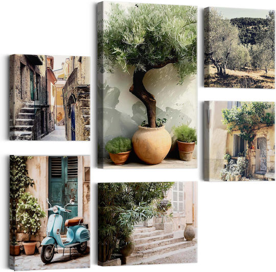 Gallery Image Set Italy Italy Sea Set of 6 Pieces 140x100