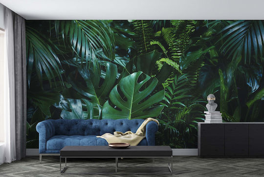 Decorative Wall Mural Living Room Green Monstera Leaves 260x390