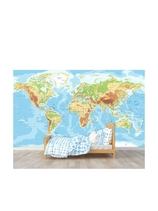 World Map Geography Educational Rug Wallpaper Youth 260x390
