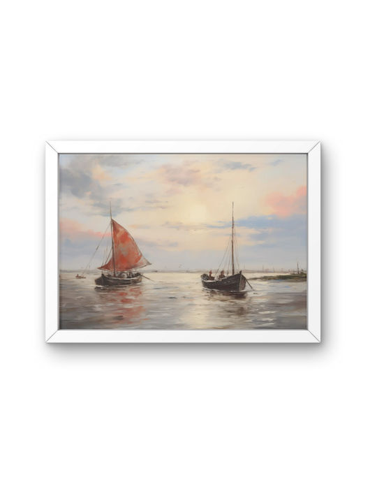 Vintage Poster Set Frames Unframed Printed On Photographic Paper Featuring Nature Motifs