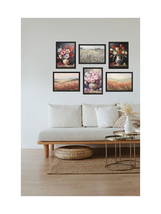 Set Vintage Decorative Art Posters Frames Unframed Printed On Photographic Paper