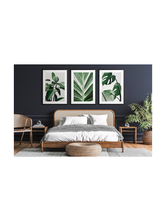Wandposter Wanddekoration Bilder von grünen Blättern Poster 50x70