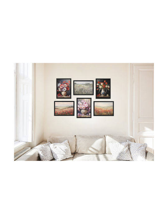 Set Vintage Decorative Art Posters Frames Unframed Printed On Photographic Paper