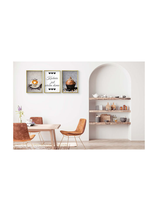 Set of 3 Posters Kitchen Images Coffee Kitchen Posters Sign Quote 50x70
