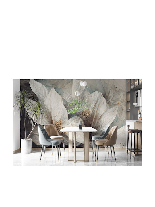 Elegant Bedroom Living Room Decoration Modern Grey White Flower Mural