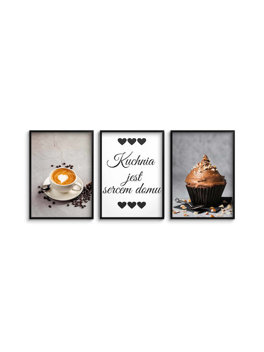 Set of 3 Posters Kitchen Images Coffee Kitchen Posters Sign Quote 50x70