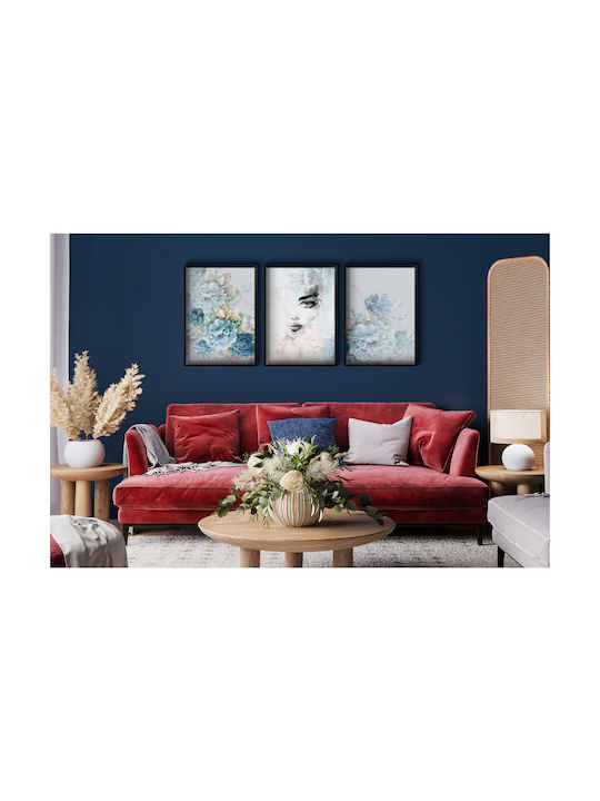 Three Wall Posters Room Decorations Flower Images 30x40
