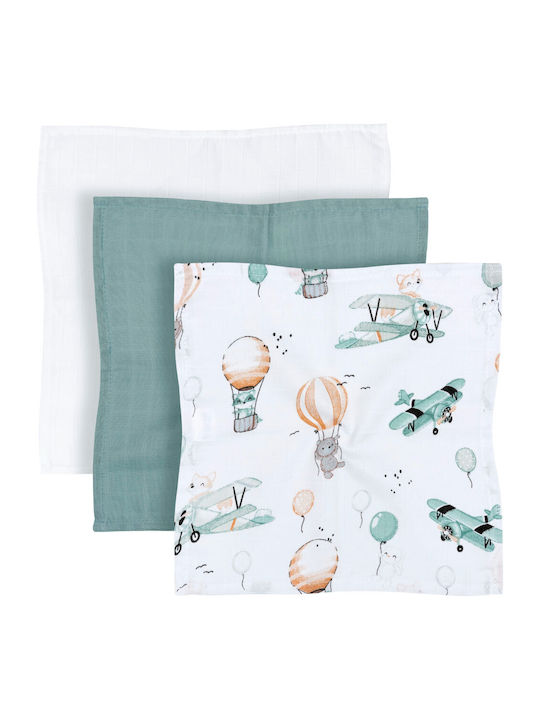 Jukki Burp Cloth 30x30cm 3 Pieces