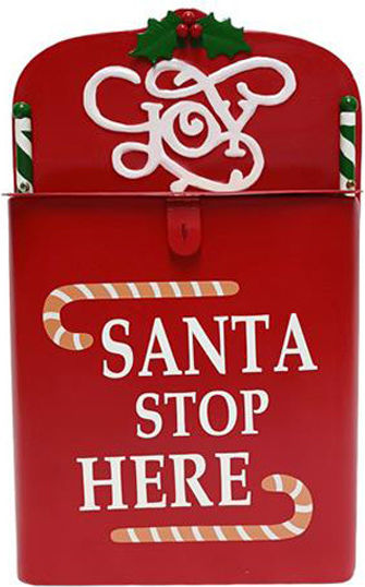 Due esse Christmas Decorative Metal Red Mailbox 24cm