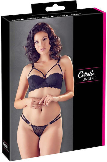 Cottelli Collection Sexy Dessous-Set Mit Spitze Schwarz