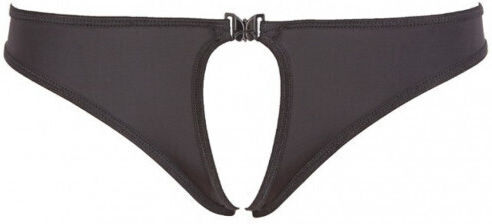 Cottelli Collection Plus Size Γυναικείο Sexy String Αυτοκινήτου Briefs With Clasp Black
