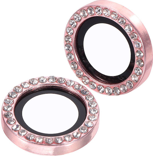 diamond Camera Lens Tempered Glass Prοtector Iphone 11 12 12 Mini Pink