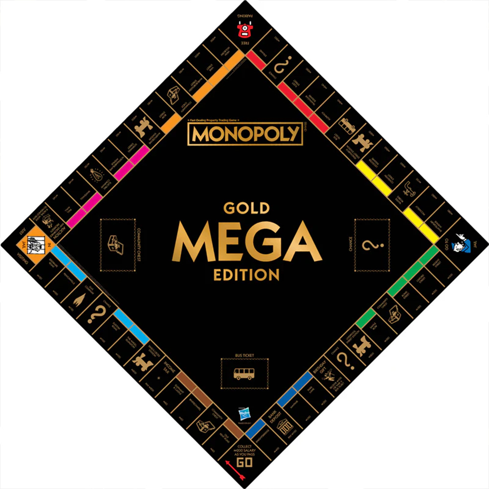 Joc de Societate Monopoly Mega Gold Edition pentru 2-8 Jucători