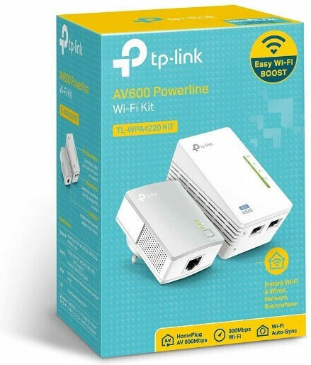 TP-LINK TL-WPA4220T KIT v5 Powerline Double Wi‑Fi 4 and 2 Ethernet Ports