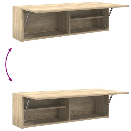 vidaXL Badezimmerschrank B100xT25xH30cm Sonoma