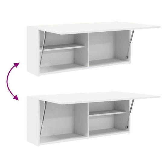 vidaXL Bathroom Cabinet L100xW25xH40cm White