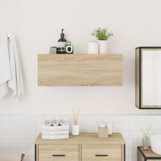 vidaXL Badezimmerschrank B80xT25xH30cm Sonoma