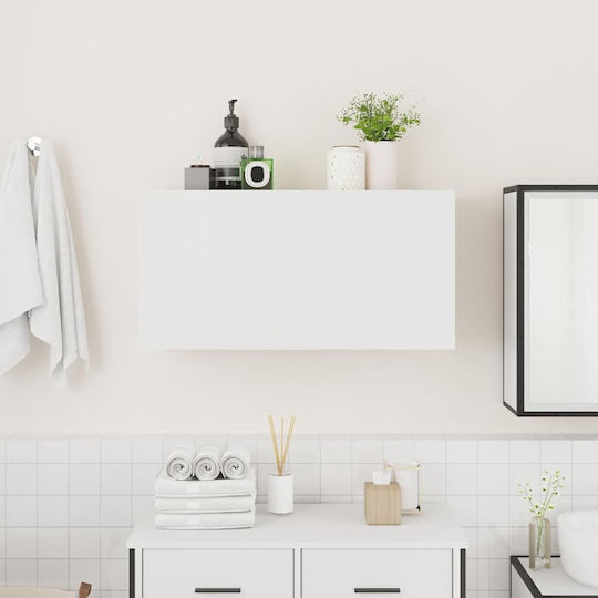 vidaXL Badezimmerschrank B80xT25xH40cm Weiß