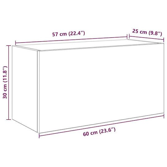 vidaXL Ντουλάπι Μπάνιου 60x25x30cm Καφέ