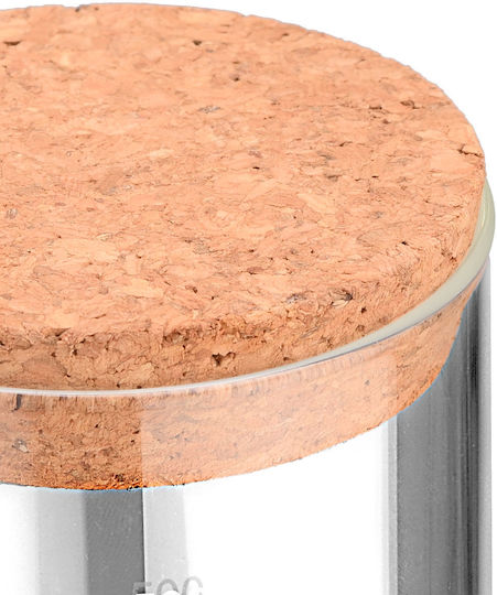 Estia General Use Glass Transparent Jar with Cork 500ml