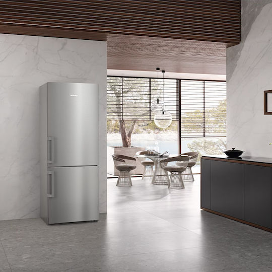 Miele Combină frigorifică 486lt NoFrost Î201.5xL74.7xA67.5cm. Inox KFN 4796 CD