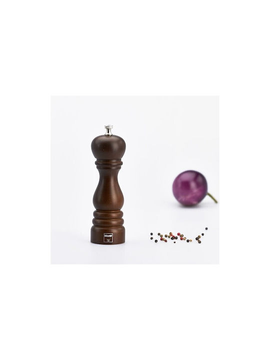 Bisetti Roma Manual Wooden Pepper Mill 19cm Brown