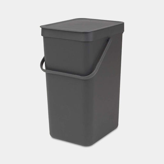 Brabantia Sort & Go Κάδος Απορριμμάτων Πλαστικός Dark Grey 16lt Brabantia Sort & Go Κάδος Απορριμμάτων Πλαστικός Dark Grey 16lt
