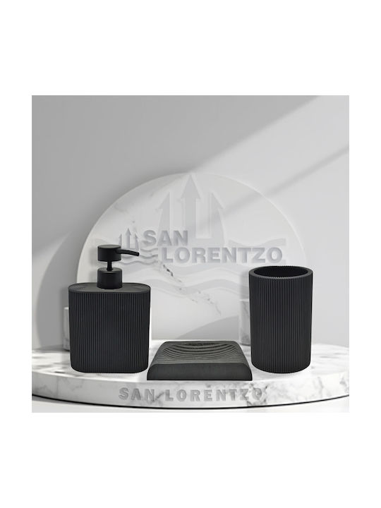 San Lorentzo Bathroom Accessory Set Black