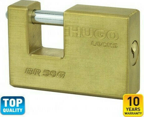 Hugo Locks BR G 63 Steel Padlock Monoblock with Key 63mm 1pcs