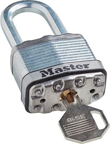 Master Lock Ατσάλινο Λουκέτο Πέταλο με Κλειδί 45mm Ασημί