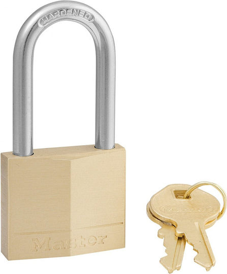 Master Lock 130EURDLJ Steel Padlock Lengthened with Key 30mm Yellow 1pcs