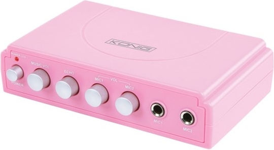 Karaoke Amplifier with Wireless Microphones HAV-KM11 HAV-KM11P Pink
