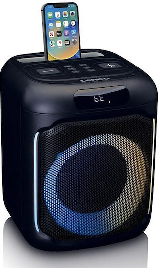 Lenco Karaoke Speaker With Wireless Microphone And Black Lighting Effects