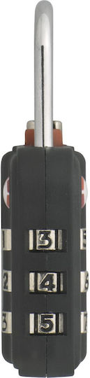 Abus Steel Padlock Brass Combination with TSA Certification 30mm Black 6pcs