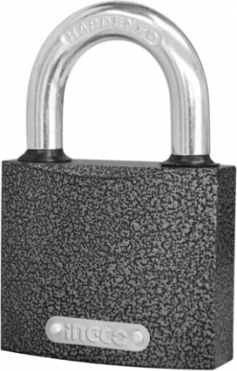 Ingco Stahl Vorhängeschloss Messing mit Schlüssel 70mm Black 1Stück