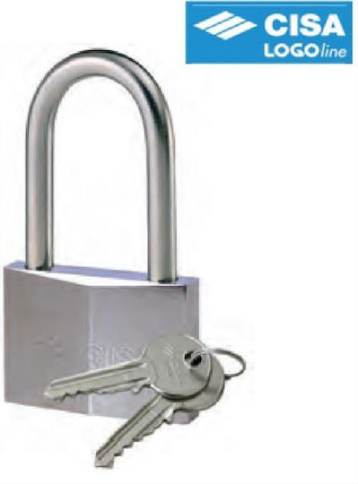Cisa Locking Line Steel Padlock Lengthened with Key No 40 40mm 1pcs