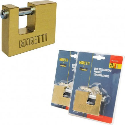 Moretti Vorhängeschloss Monoblock mit Schlüssel 60mm Yellow 1Stück
