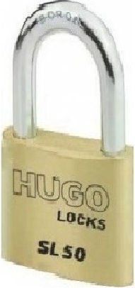 Hugo Locks SL 40 Steel Padlock Brass with Key Brass 40mm 1pcs