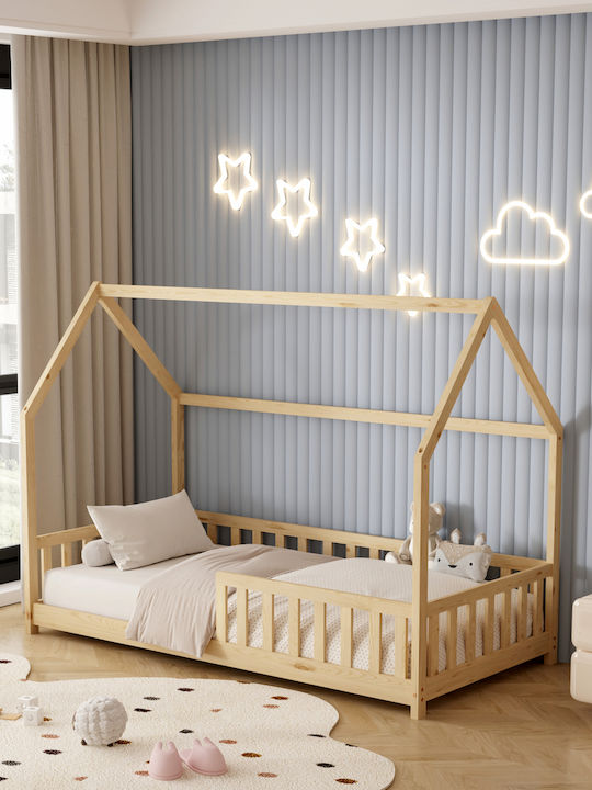Phyllis Kids Bed Montessori Single Beige for Mattress 90x190cm