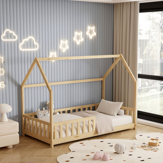 Phyllis Παιδικό Κρεβάτι Montessori Μονό Μπεζ για Στρώμα 90x190cm