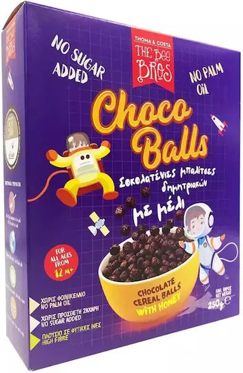 The Bee Bros Δημητριακά Choco Balls με Γεύση Σοκολάτα Χωρίς Προσθήκη Ζάχαρης 250gr για 12+ μηνών