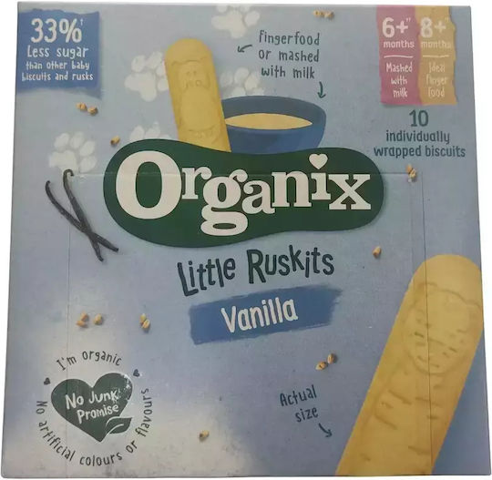 Organix Biscuits Little Ruskits with Flavor Vanilla 60gr for 6+ months