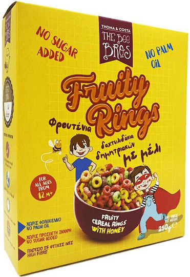 The Bee Bros Cereals Fruity Rings with Honey Sugar Free 250gr for 12+ months