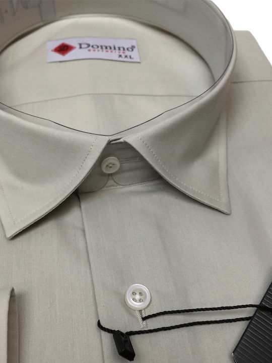 Long Sleeve Shirt in Regular Fit Beige