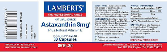 Lamberts Astaxanthin 8mg 30 κάψουλες