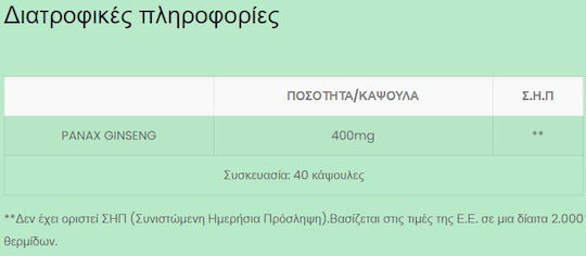 Bio Tonics Ginseng 400mg 40 veg. caps