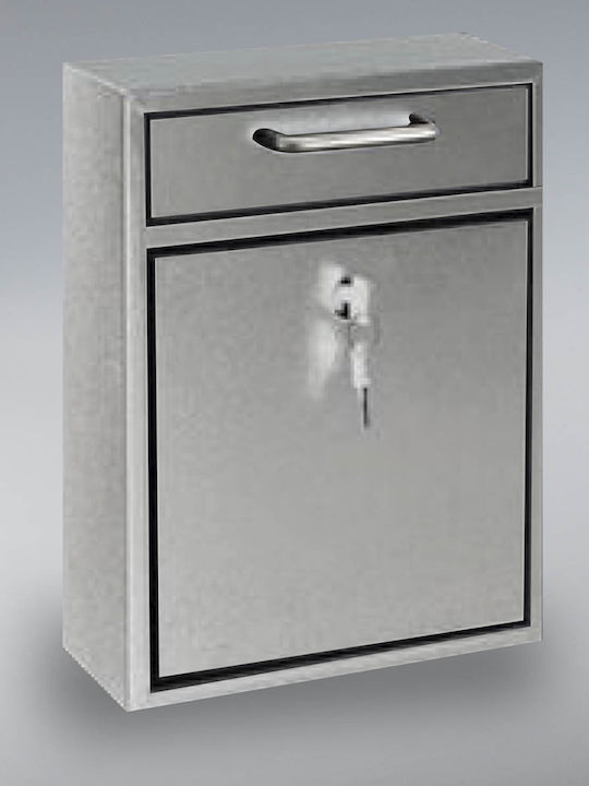 Bormann Outdoor Mailbox Metallic in Gray Color 30.5x27x12cm