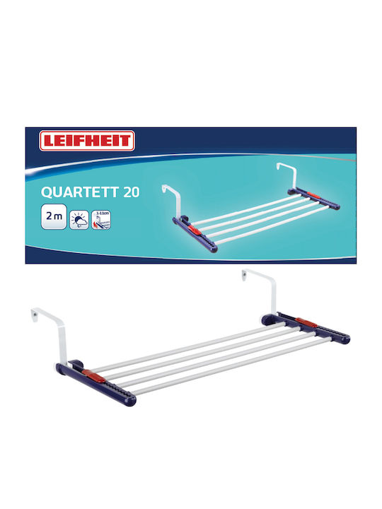 Leifheit Quartett 20 Απλώστρα Κρεμαστή από Μέταλλο με Μήκος Απλώματος 2m