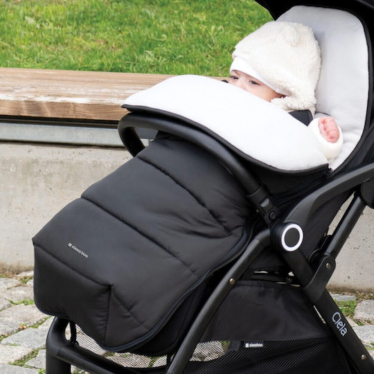 Kikka Boo Classic Waterproof Stroller Footmuff with Fleece Lining 98x40cm Black